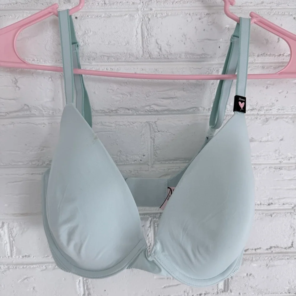 Victoria's Secret PINK Bra Women's 32DDD Lightly Lined Full‎ Coverage Smooth Blu